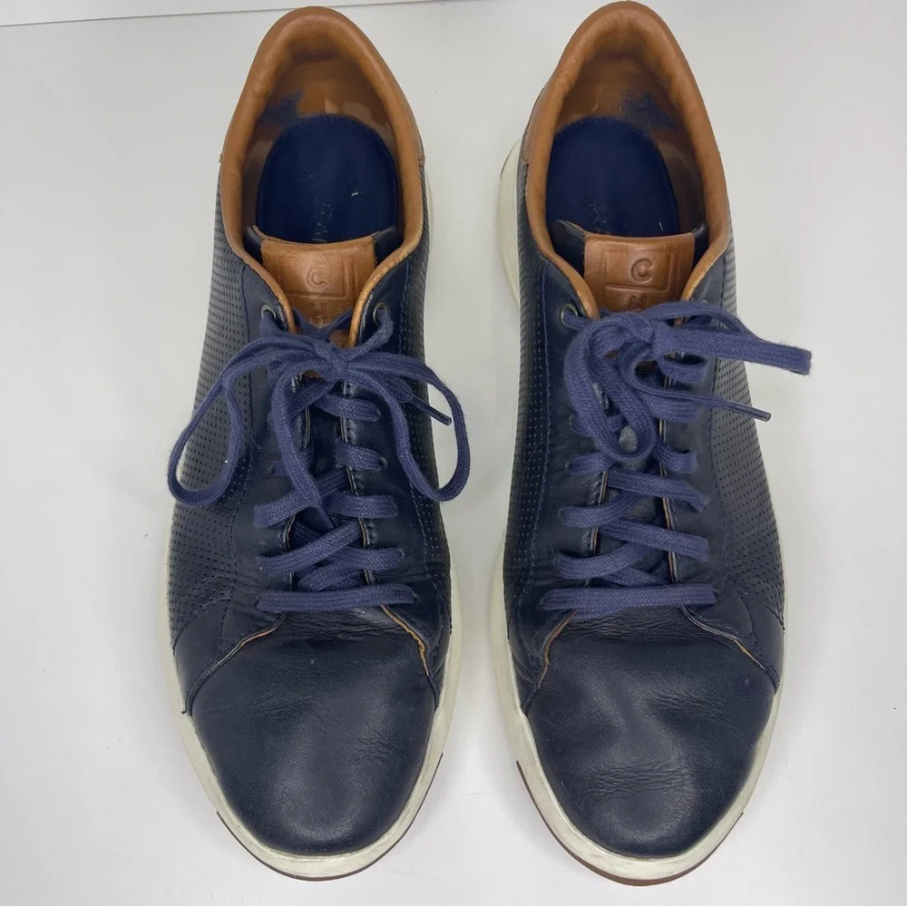 Cole Haan Men’s 11.5 Grandpro‎ C28872 Blue Leather Trail Running Shoes Sneakers